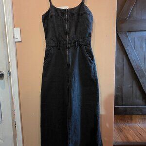 Levi's Black Demin BUSTIER JUMPSUIT Size Large